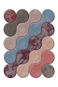 Tapis  - 50x80 - Claret Red / Salmon / Powder / Blue / Mink - 708HFT1682