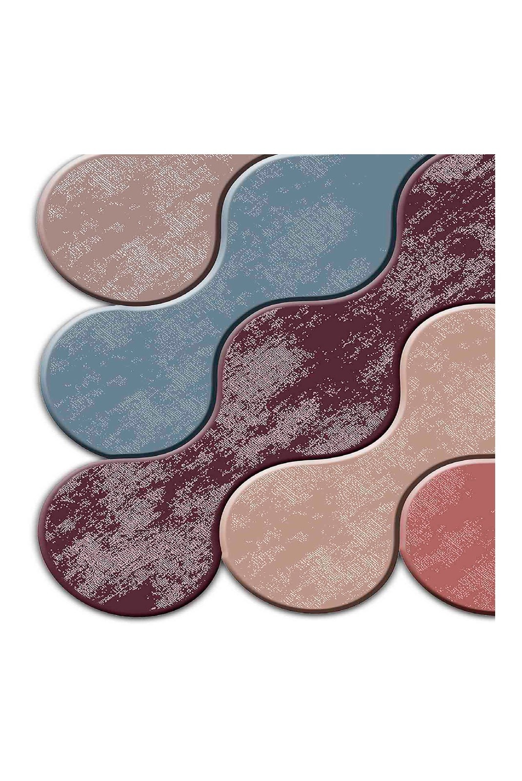 Tapis  - 50x80 - Claret Red / Salmon / Powder / Blue / Mink - 708HFT1682