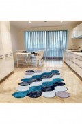 Tapis  - 50x80 - Light Blue / Turquoise / Lilac / Navy Blue - 708HFT1761