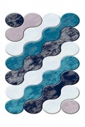 Tapis  - 50x80 - Light Blue / Turquoise / Lilac / Navy Blue - 708HFT1761