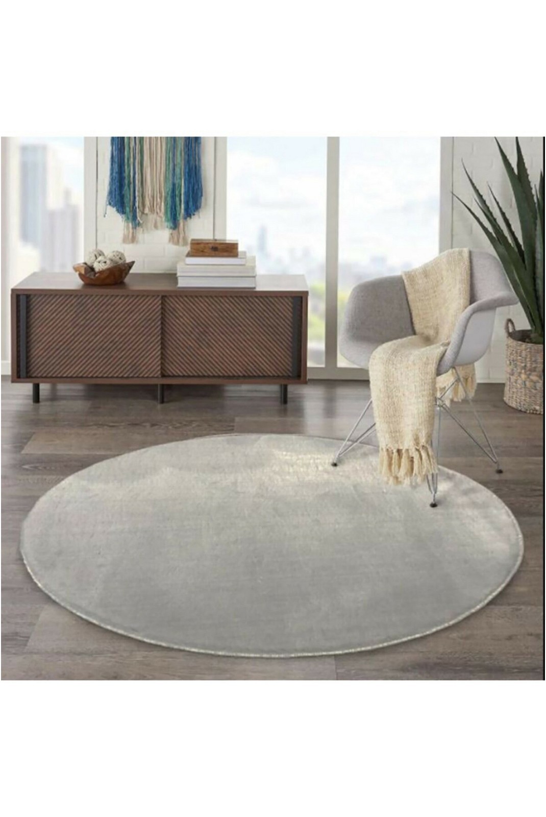 Tapis rond  - 100cm - Light Grey - 916HFT1190