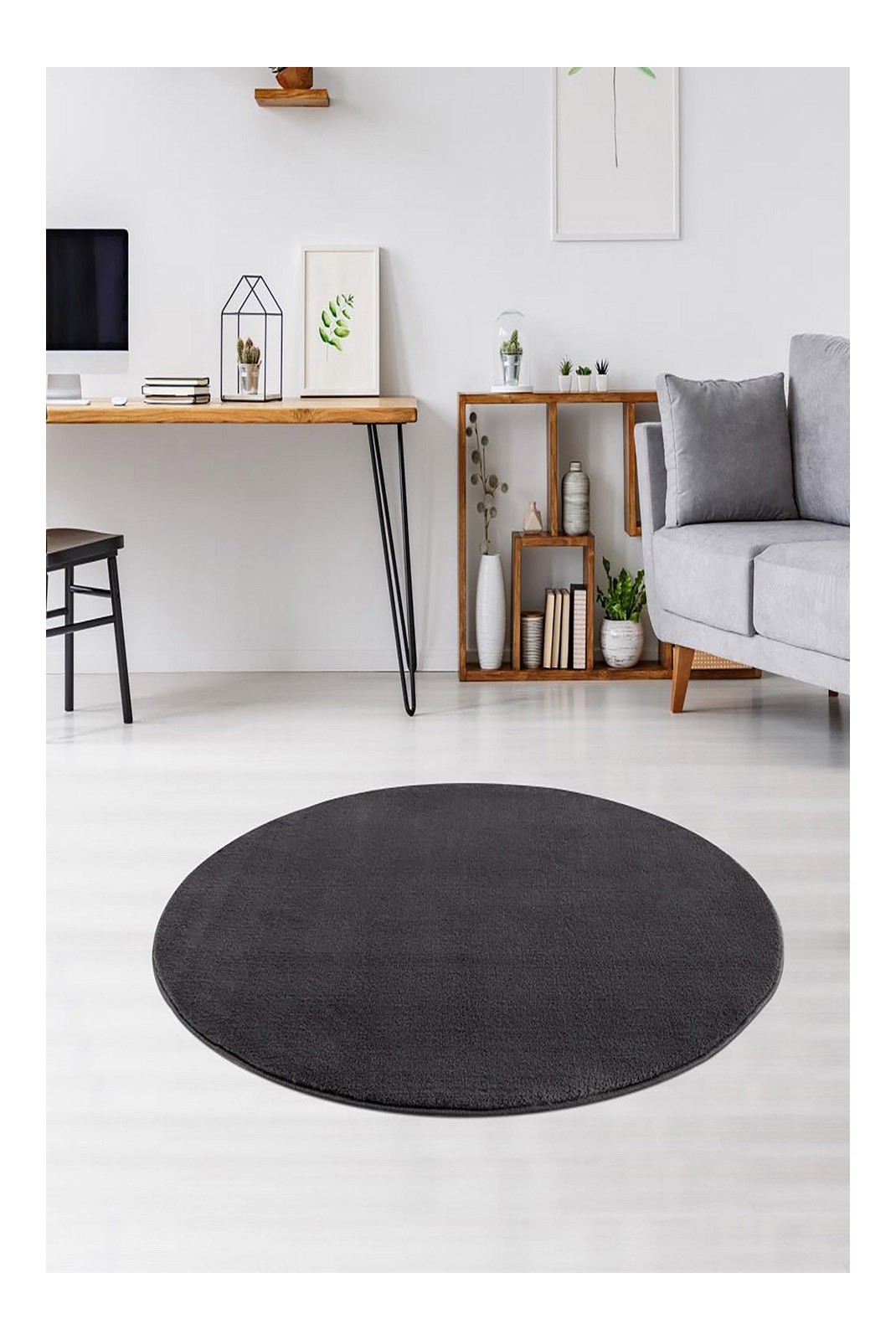 Tapis rond  - 60cm - Anthracite - 916HFT1192