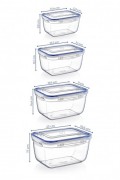 Lot de boîtes de rangement (4 pièces) - 30148 - Transparent - 964FRM1139 STORAGE  964FRM1139