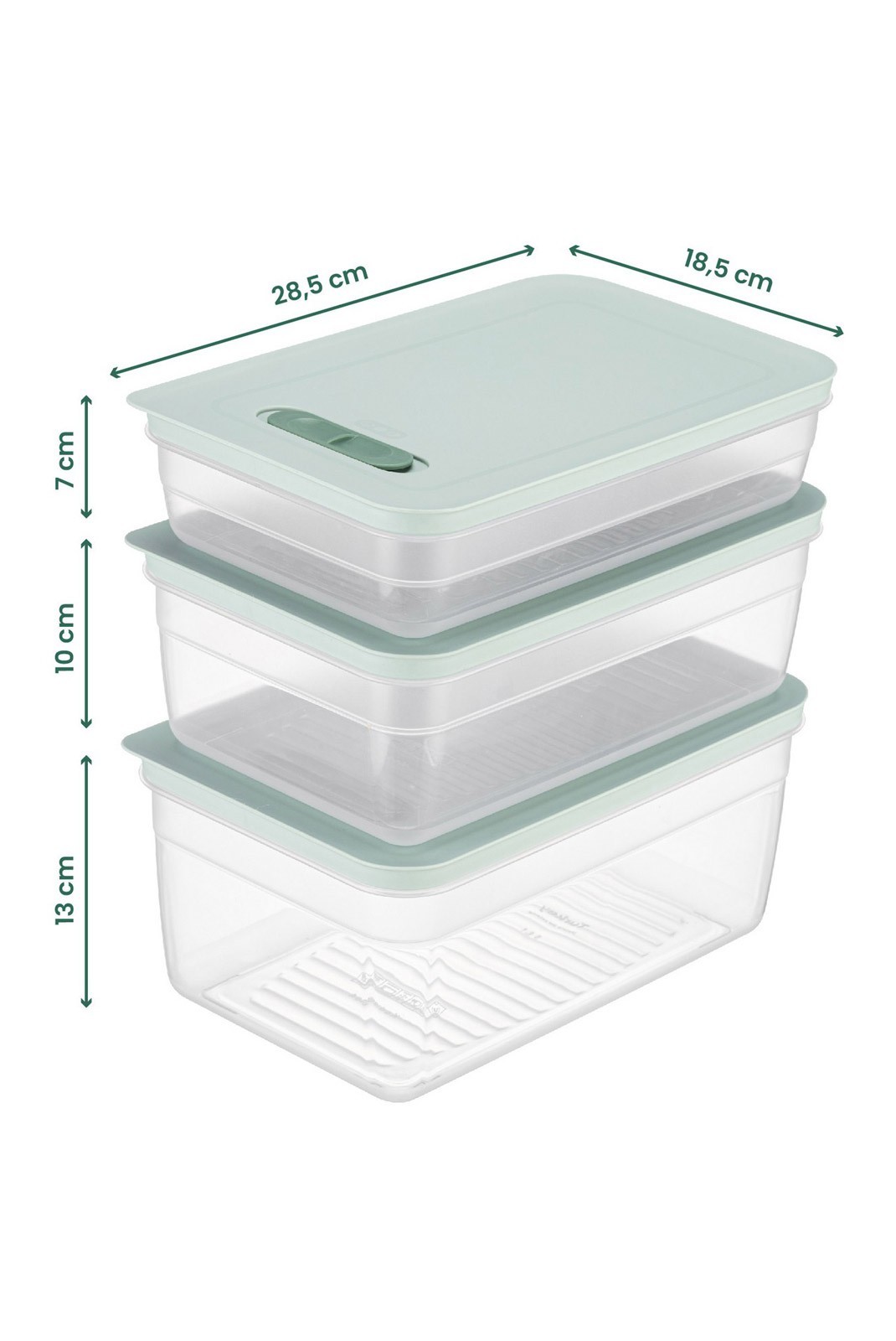 Ensemble de boîte de rangement (3 Pièces) - HK3LU - Blue - Blue - 964FRM5715