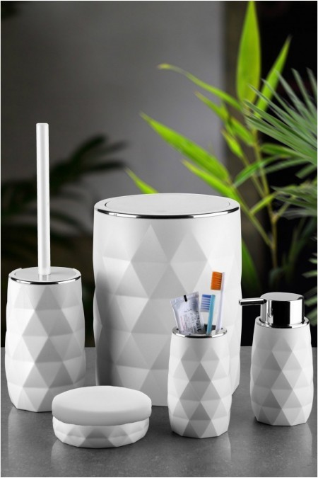 Ensemble de salle de bain (5 Pièces) - Kar - White - White - 201RWE1124