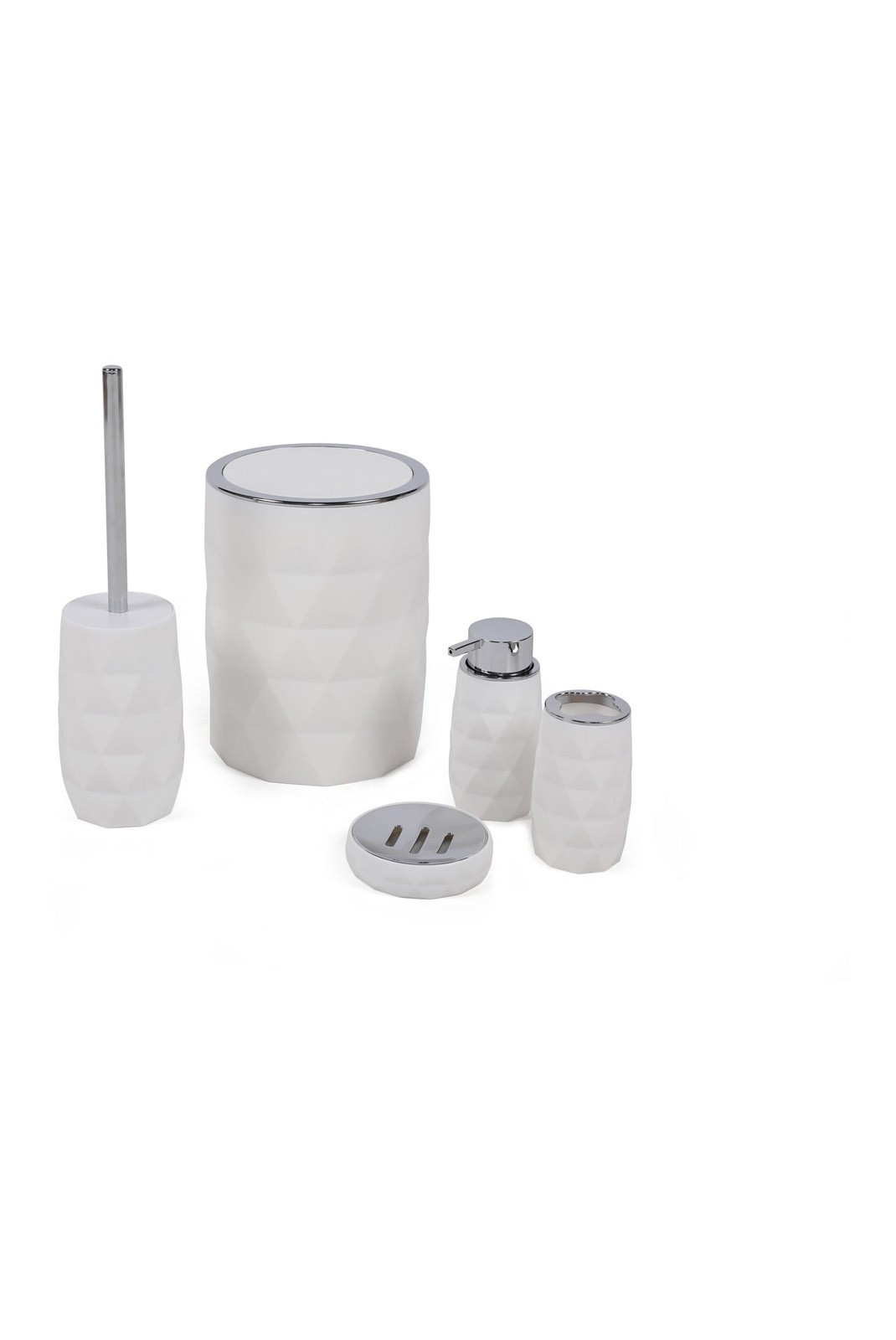 Ensemble de salle de bain (5 Pièces) - Kar - White - White - 201RWE1124