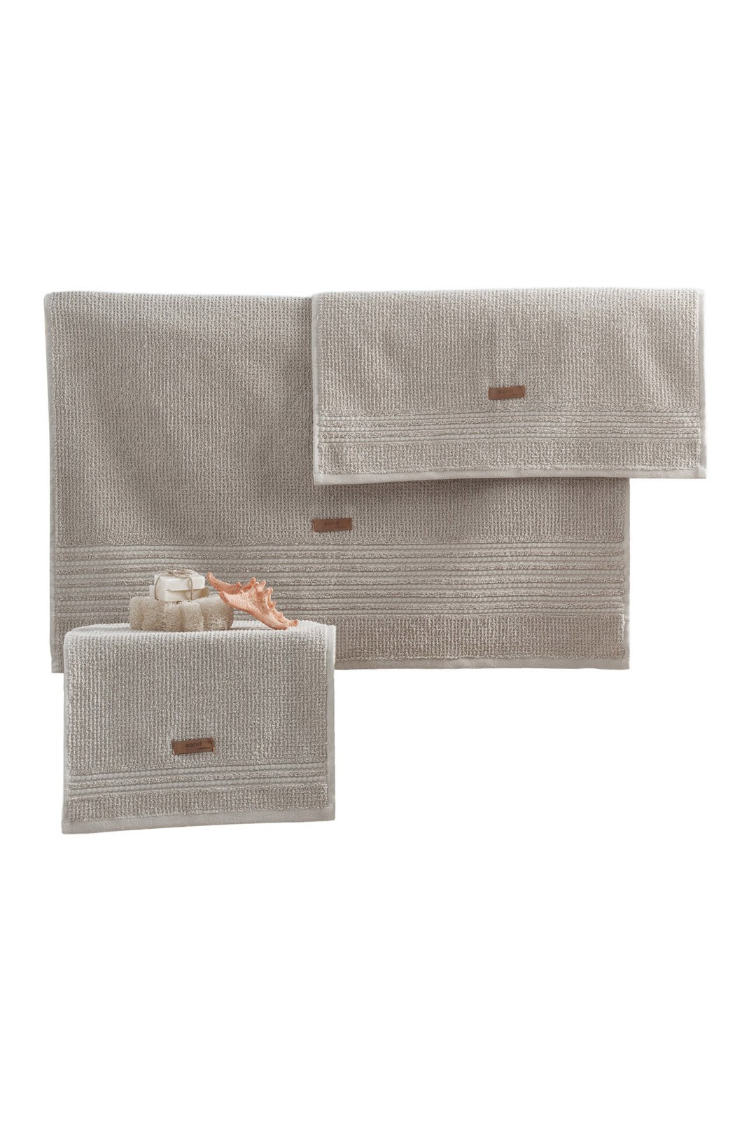 Ensemble de serviettes (3 Pièces) - Wellness - Beige - Beige - 338CTN1507