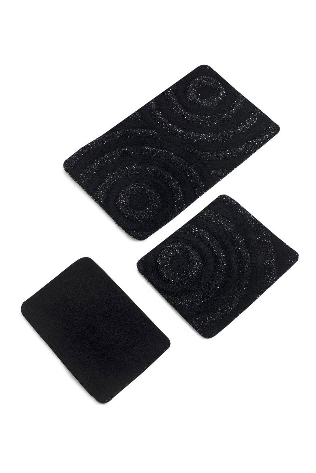 Tapis de bain - Set (3 Pièces) - Wave - Black - 351ALS2021