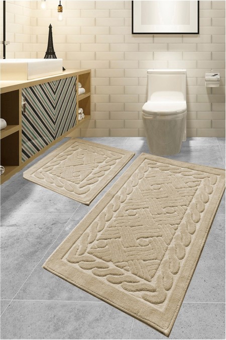 Ensemble de tapis de bain (2 Pièces) - Multicolor - Daniel - Rock - 359CHL1557