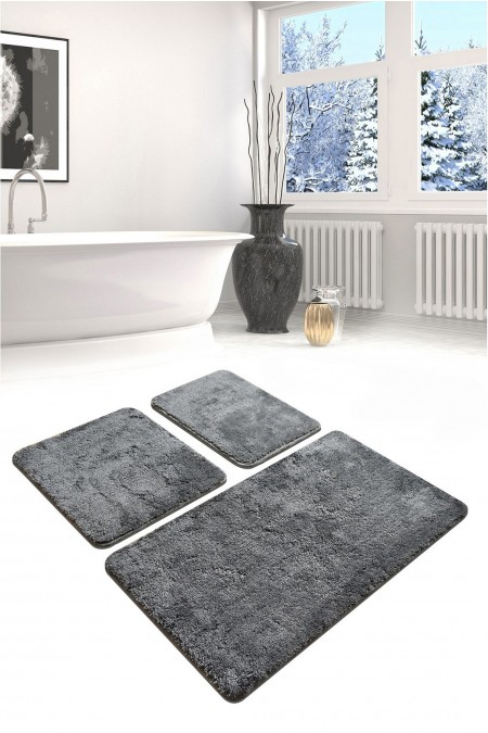 Tapis de bain (3 Pièces) - Havai - Fume - 359CHL3222