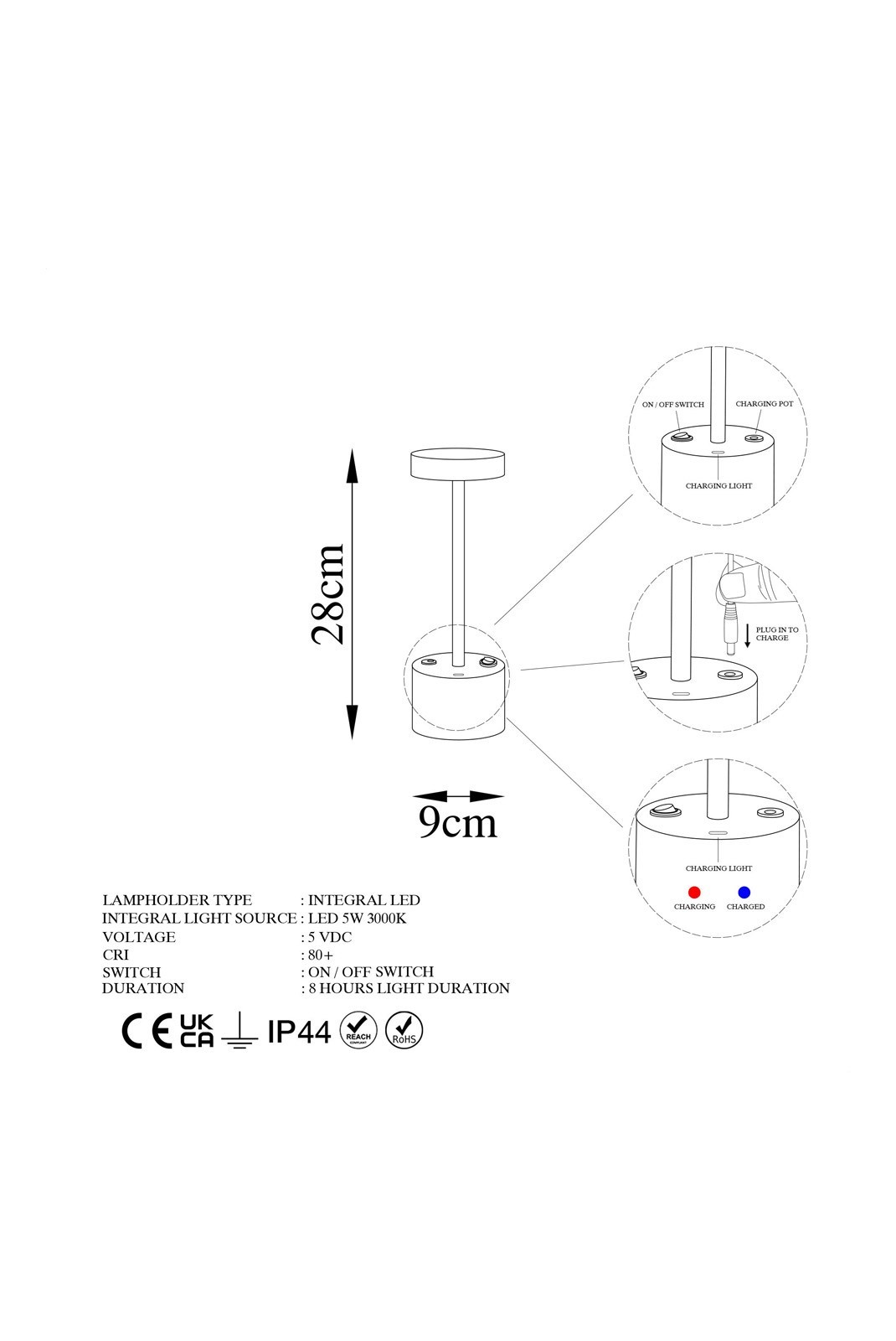 Lampe de table - Black - 119FRS1417