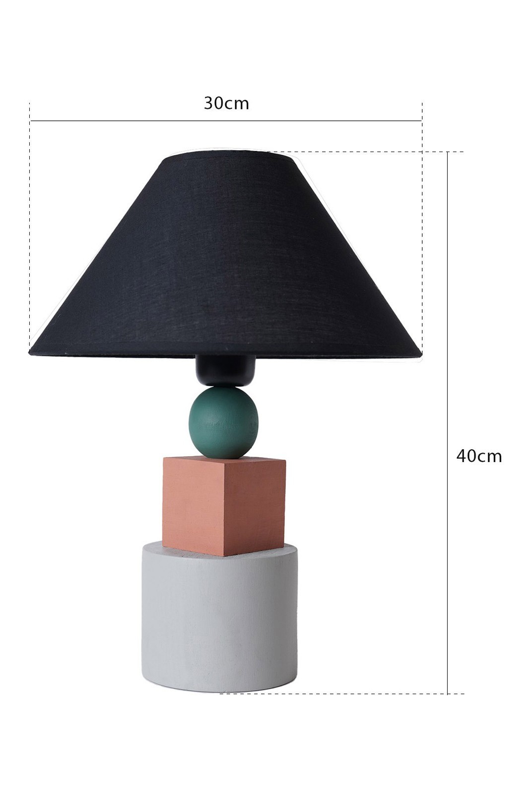 Lampe de table - YL586 - Light Grey/Tile Red/Black/Green - 687HMY2295