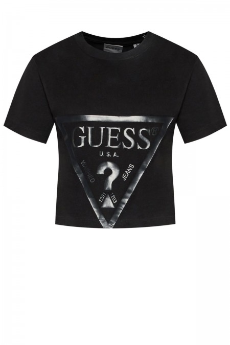 TShirt MC Adele Guess jeans JBLK Jet Black A996 V2YI06 K8HM0