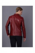 Veste en cuir - BASICS & MORE - Bordeaux - BA1381910