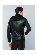 Veste en cuir - BASICS & MORE - Black - BA142678