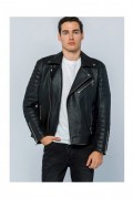 Veste en cuir - BASICS & MORE - Black Jumbo - BA149726