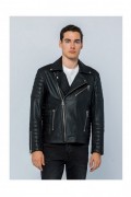 Veste en cuir - BASICS & MORE - Black Jumbo - BA149726