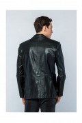 Veste en cuir - BASICS & MORE - Black - BA166126