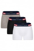 Pack 3 boxers - BASICS & MORE - Black/White/Grey - BA364103