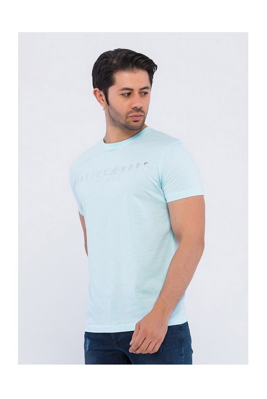 T-shirt - BASICS & MORE - Blue - BA528978