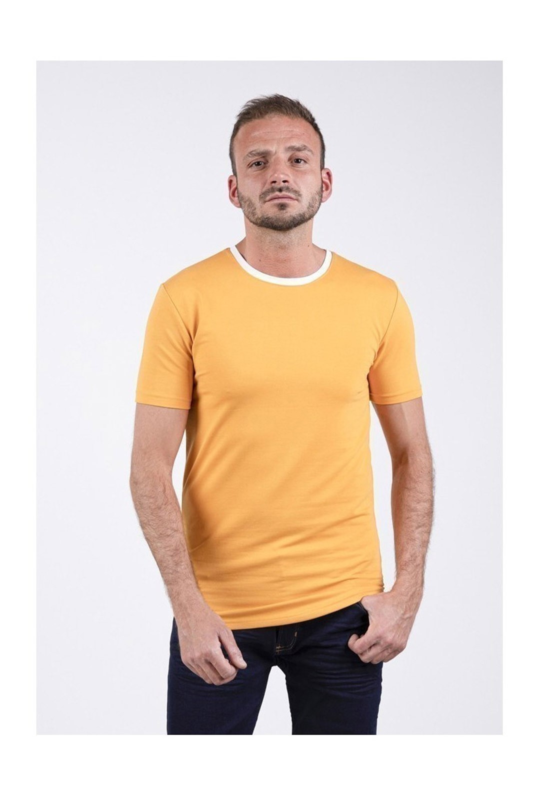 T-shirt - BASICS & MORE - Mustard - BA617900