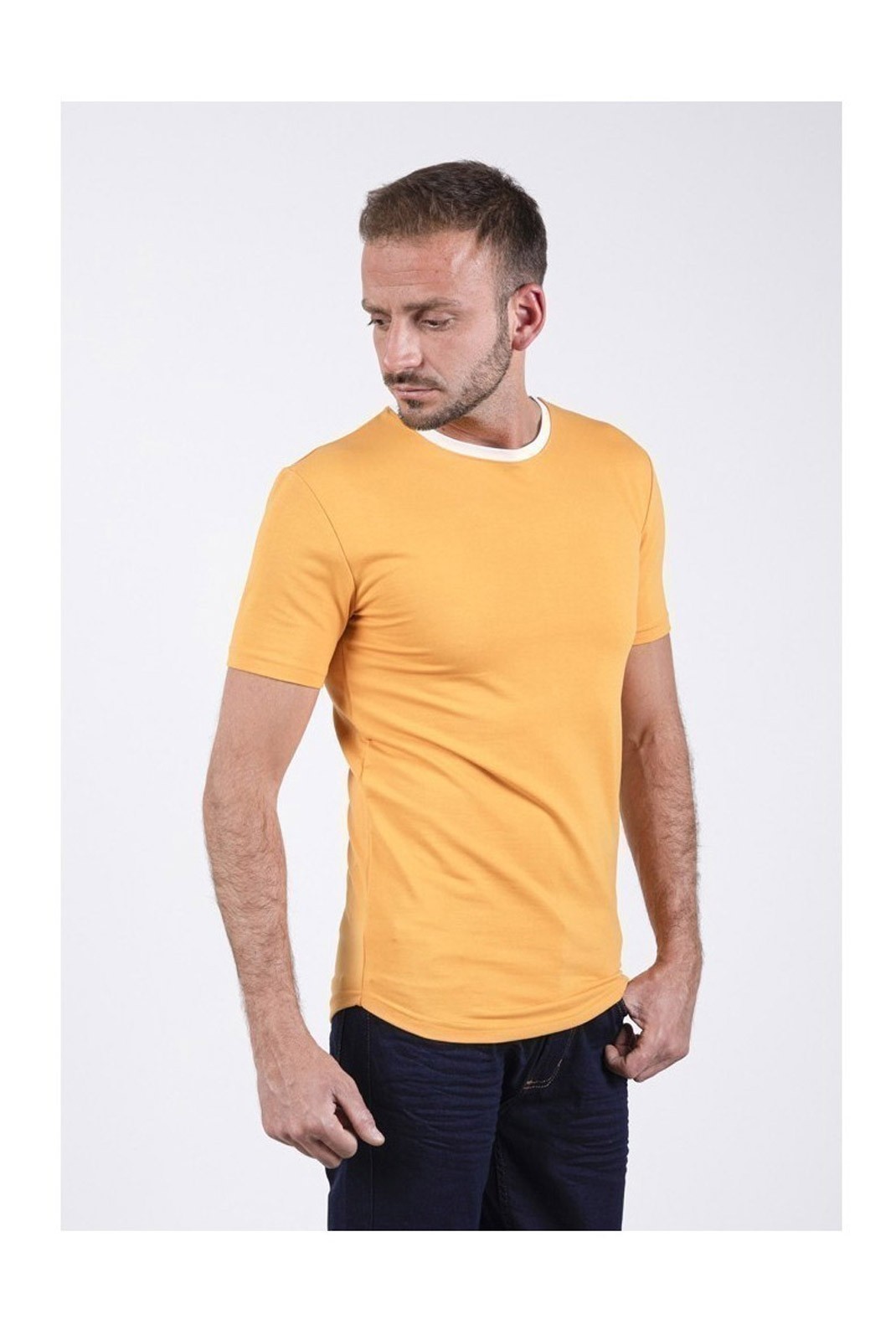 T-shirt - BASICS & MORE - Mustard - BA617900