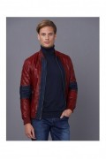 Veste en cuir - BASICS & MORE - Bordeaux - BA8401578