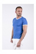 T-shirt - BASICS & MORE - Blue - Regular - BA931591