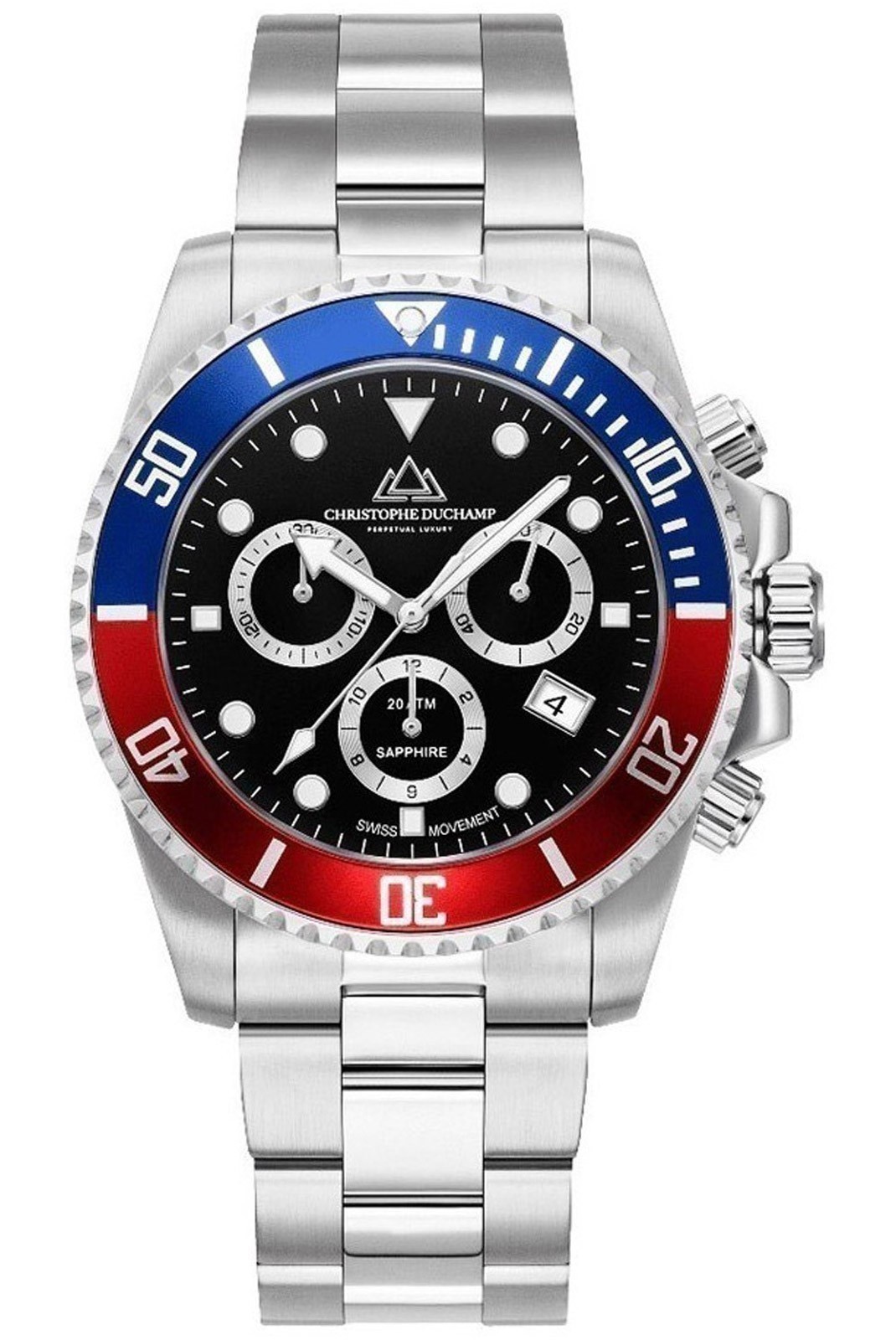 Montre Homme - CHRISTOPHE DUCHAMP - Marine Chrono Cd8201-03