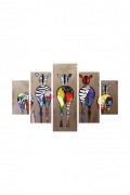 Peinture sur MDF (5 Pieces) - Multicolor - 236MIR2936