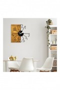 Horloge murale décorative en bois - Walnut/Black - 539TNL1129