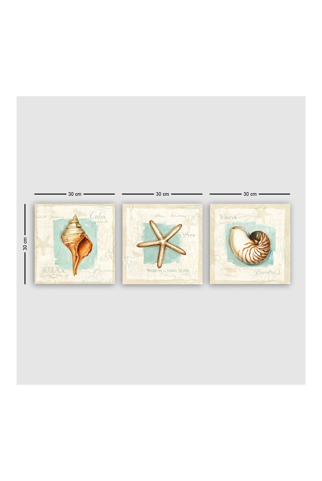 Peinture décorative sur toile (3 Pieces) - Multicolor - 564RMY1387