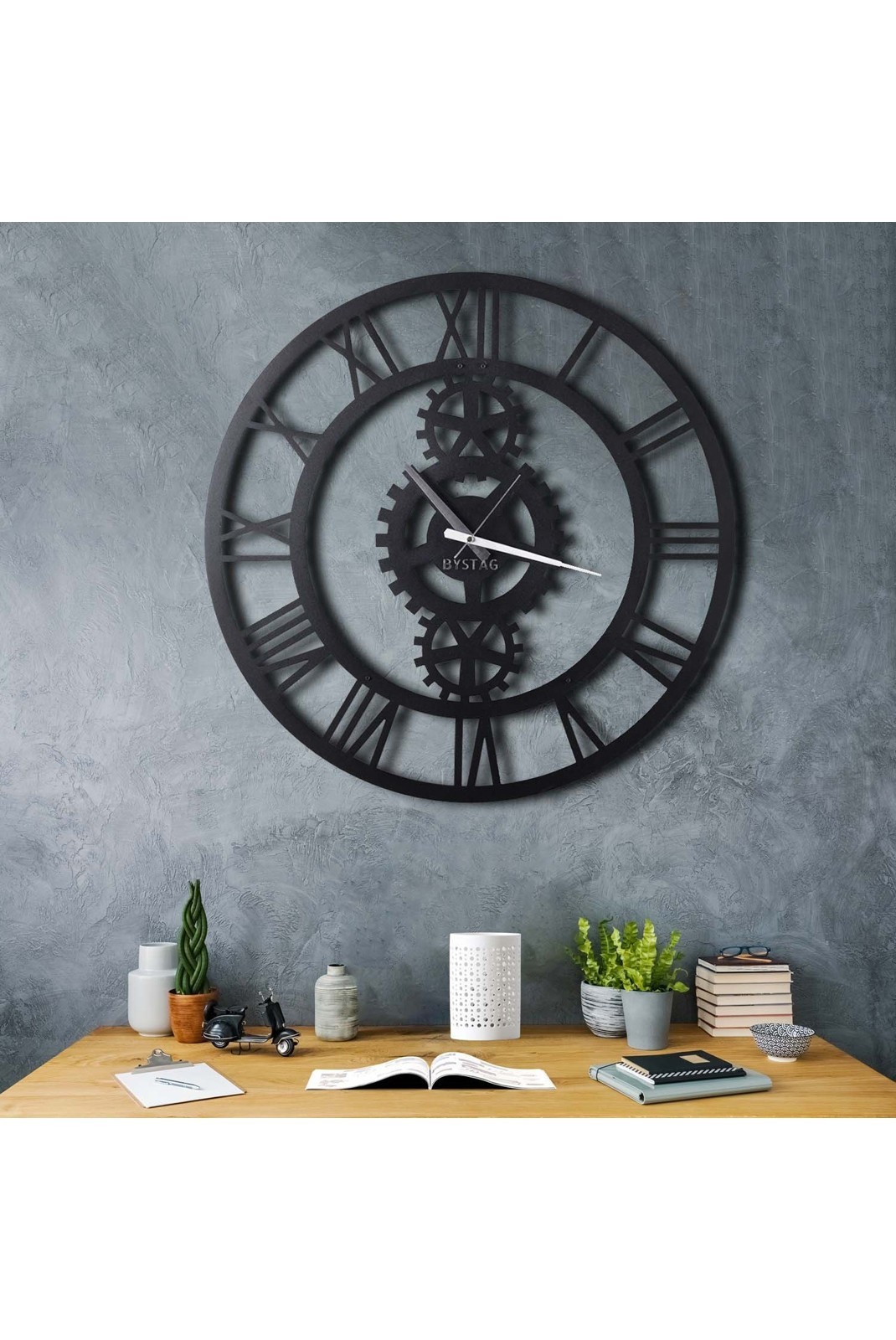 Horloge décorative en métal - Black - 805BSG1107