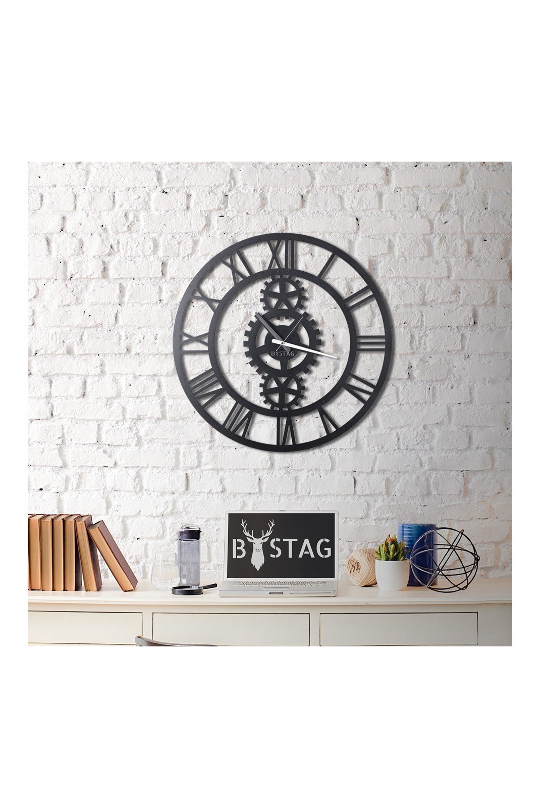 Horloge décorative en métal - Black - 805BSG1107