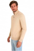 Pullover col demi-zip - MARIO RUSSO - Half Zip Sweater - Beige