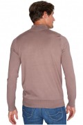 Pullover col demi-zip - MARIO RUSSO - Half Zip Sweater - Deep Taupe