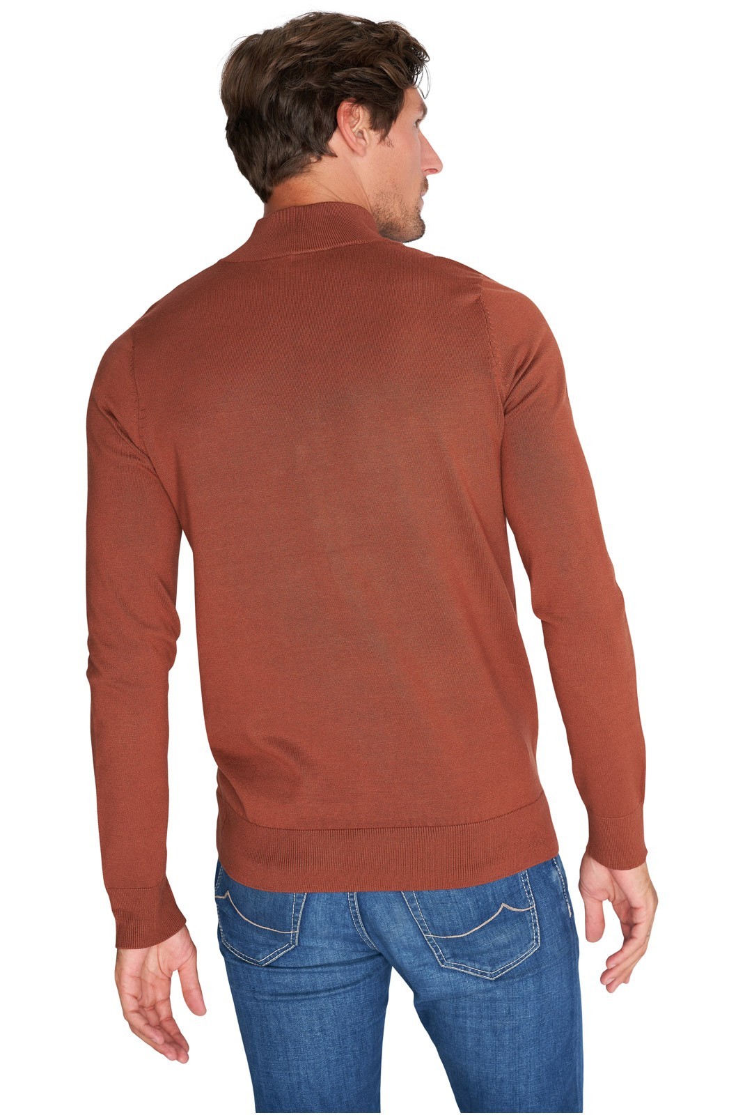 Pullover col demi-zip - MARIO RUSSO - Half Zip Sweater - Picante