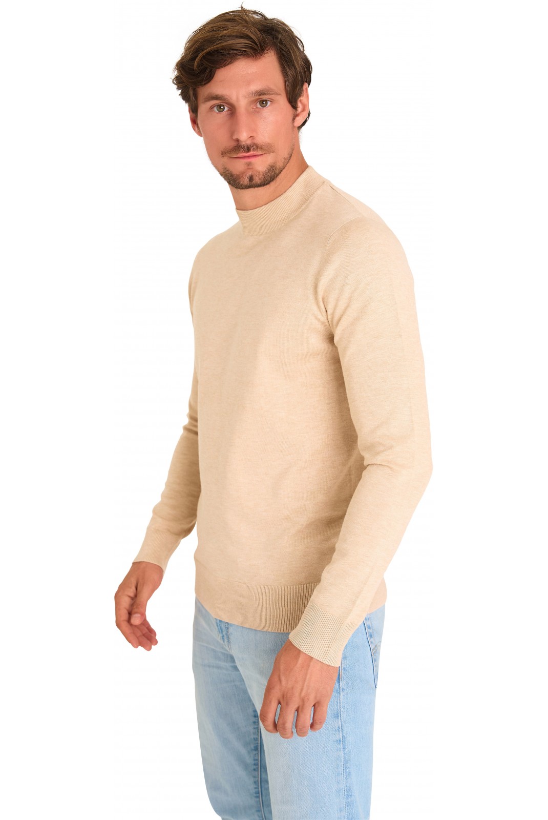 Pullover col rond - MARIO RUSSO - Turtle Neck - Beige