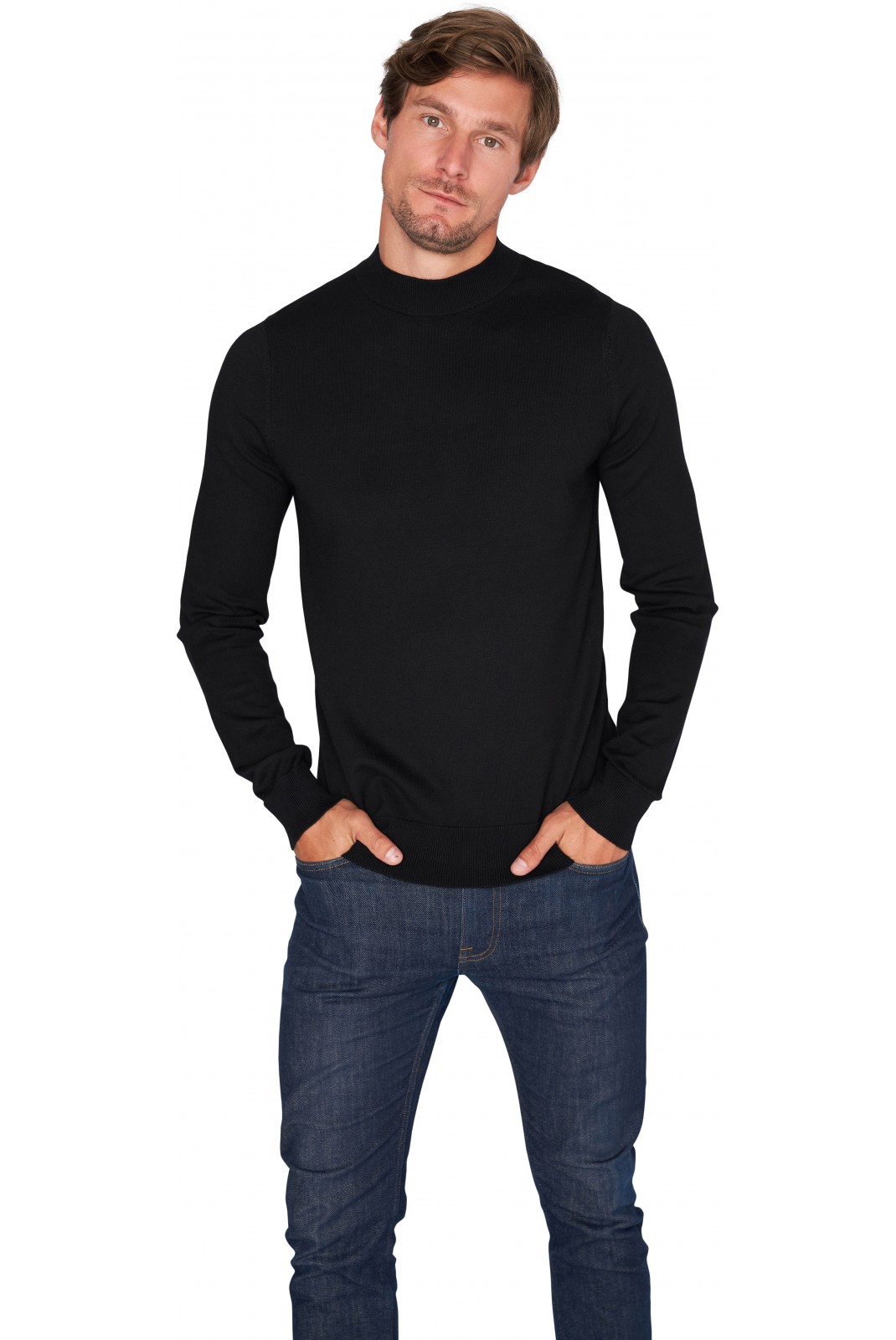 Pullover col rond - MARIO RUSSO - Turtle Neck - Zwart