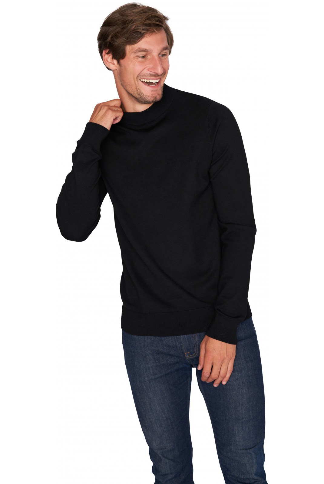 Pullover col rond - MARIO RUSSO - Turtle Neck - Zwart