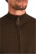 Cardigan zippé - MARIO RUSSO - Full Zip Cardigan - Cold Brown