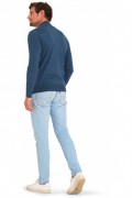 Cardigan zippé - MARIO RUSSO - Full Zip Cardigan - Jeans Blue