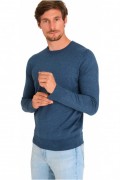 Pullover col rond - MARIO RUSSO - Round Neck - Jeans Blue