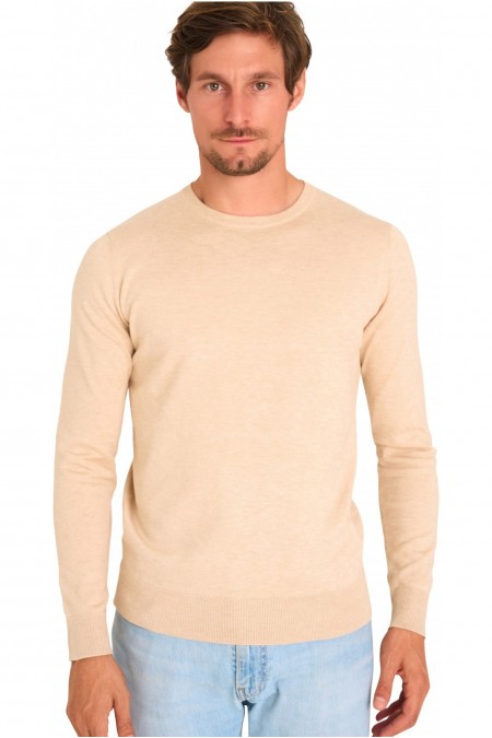 Pullover col rond - MARIO RUSSO - Round Neck - Beige