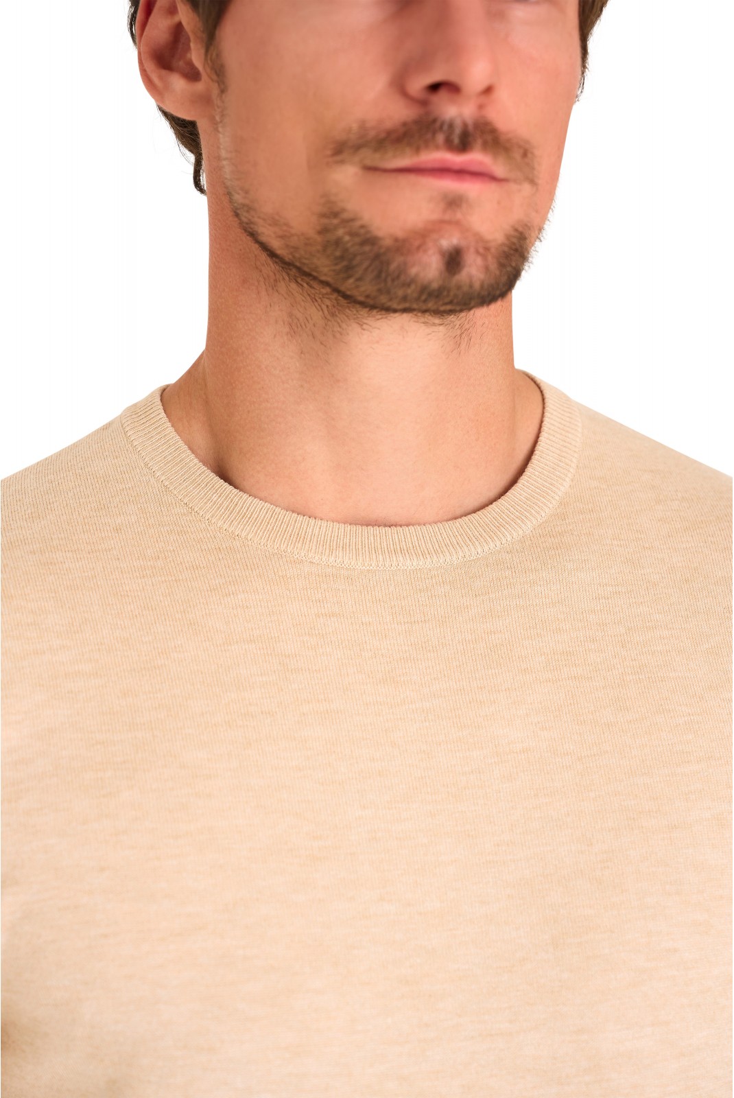 Pullover col rond - MARIO RUSSO - Round Neck - Beige