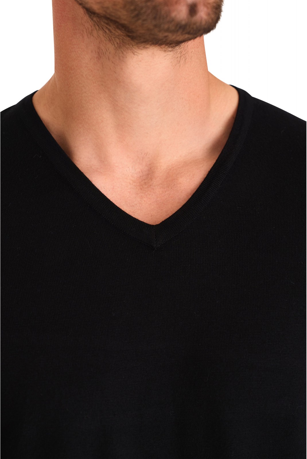 Pullover col V - MARIO RUSSO - V-Neck - Black