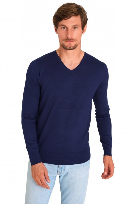 Pullover col V - MARIO RUSSO - V-Neck - Navy