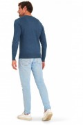 Pullover col V - MARIO RUSSO - V-Neck - Jeans Blue