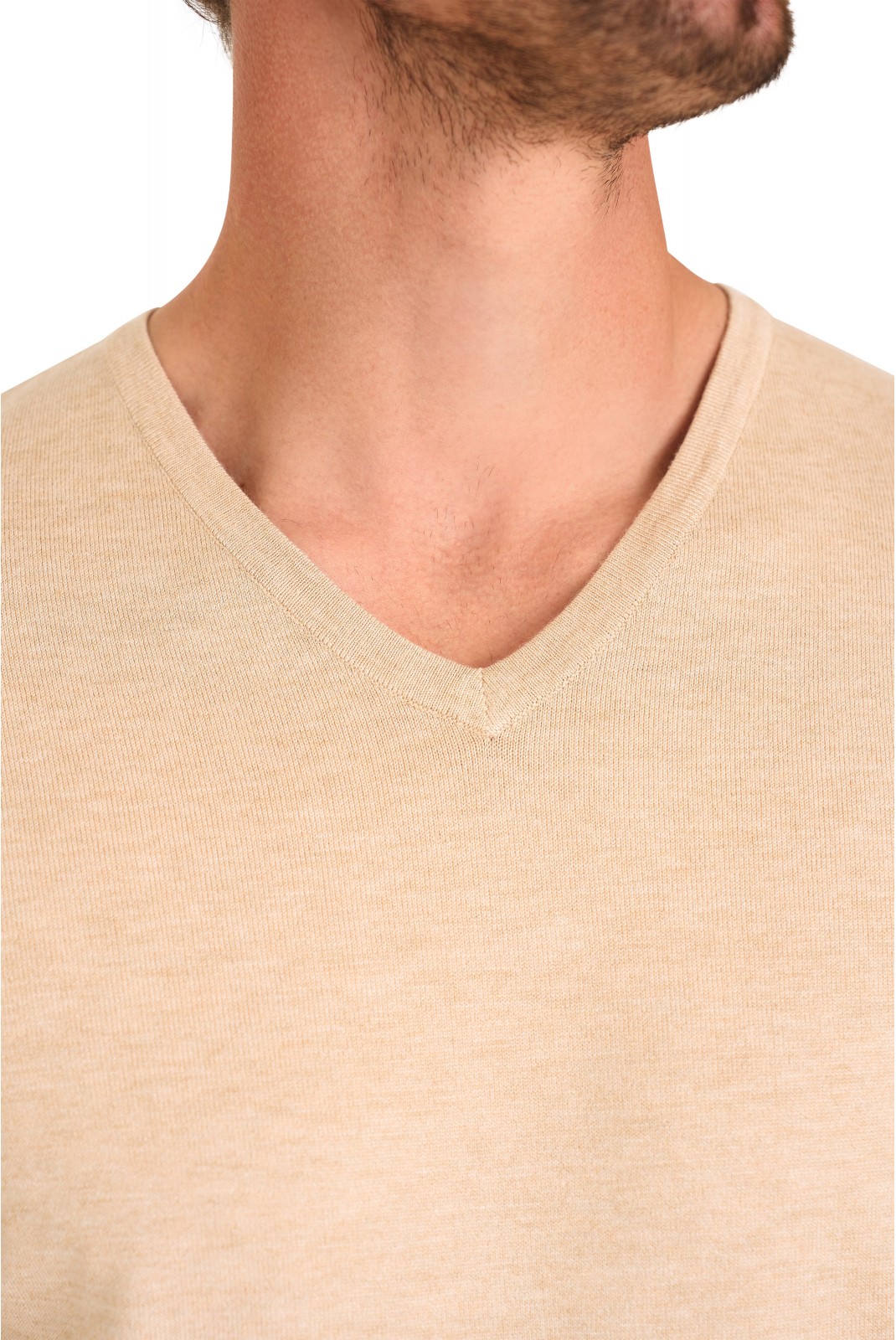 Pullover col V - MARIO RUSSO - V-Neck - Beige