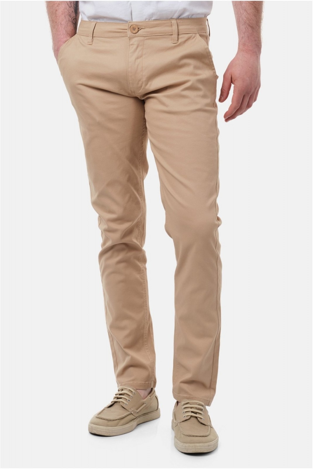 Pantalon chino coton stretch Hopenlife BEIGE RIKA